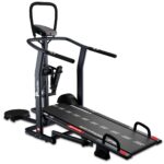 PowerMax Fitness MFT-410 Non-electric Manual Treadmill Foldable, Multifunction (Jogger, Stepper, Twister, Push up Bar), 3-Level Incline, 120-kg Max User Weight - Ideal for Home Use