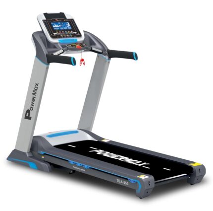 PowerMax Fitness TDA-350 (6HP Peak) Treadmill for Home Use ,12 Pre-Set Max Pro Workout Session【Max User Wt.120kg | 18 Level Auto Incline | Top Speed:18 Km/hr | Spring Resistance】(FREE INSTALLATION )