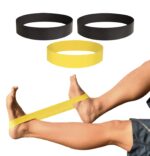 Powerstretch Fullflex Latex Free Mini Loop Resistance Bands for Exercise and Workout, Oeko TEX Standard Travel & Home Pocket Gym (Set of 3, Knee Hands - Yellow, Black, Green)