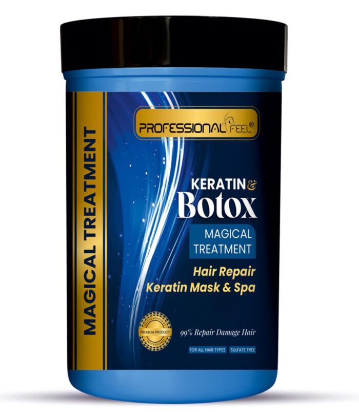 Professional Feel Keratin & Botox Magical Treatment Keratin Hair Repair Mask & Spa, Total Repair Hair (800 gm)…