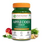 Pure Nutrition Apple Cider Vinegar with Wheat Grass & Spirulina for Enhanced Wellness | Rich in Antioxidants | Supports Weight Management, Detoxification & Immunity - 60 Veg Capsules