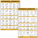 QuickFit 2 Pack Suspension Workout Posters - Volume 1 & 2 - Laminated Exercise Charts - 18" x 27" Vol. 1 & 2