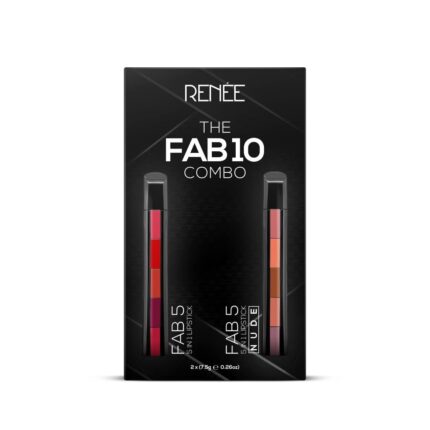 RENEE Fab 10 Combo, 7.5gm each| Five Shades In One| Long Lasting, Matte Finish| Non Drying Formula with Intense Color Payoff | Compact & Easy to Use