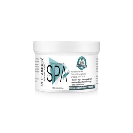 REPLAINSER INTERNATIONAL keratin hair spa infused with brazilian nut and keratin, repairs dry damaged hair - treatment protein spa conditioning mask for dry, damaged, (500Ml)