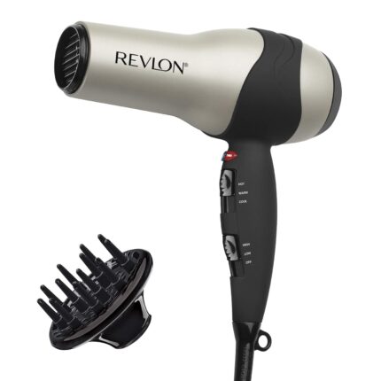 REVLON 1875 Watts Volumizing Turbo Hair Dryer, Multicolour