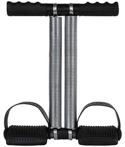 Ramdev HealthCare Double Spring Tummy Trimmer & Indiana Roasted Chana 250gm (Energy-Packed) | Abs Exerciser | Fat Buster | Waist Trimmer | Bicep Exerciser | Fitness Equipment for Men