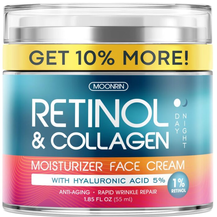 Retinol Cream for Face with Hyaluronic Acid ââ‚¬â€œ Collagen Face Moisturizer for Women and Men - Advanced Anti-Aging Formula for Lifting Skin ââ‚¬â€œ Reduce Wrinkles, Fine Lines and Dryness ââ‚¬â€œ 1.7 fl. Oz