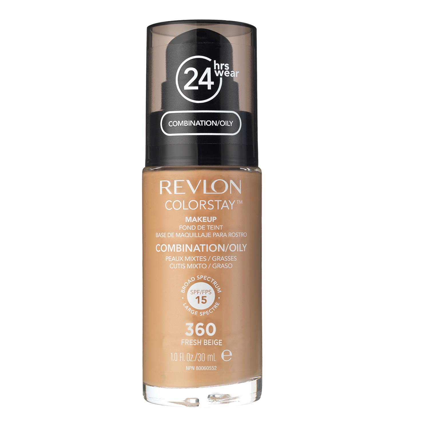 Revlon Colorstay Liquid Foundation Combination/Oily Skin, SPF 15, Golden Caramel, 30ml