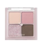 Rom&nd Better Than Eyes Mini Eyeshadow Palette - Soft Matte & Shimmery Finish, Natural Nude & Glitter Shades, Non-Creasing & Easy to Blend - (W02 Dry Peach Blossom), 6.5g