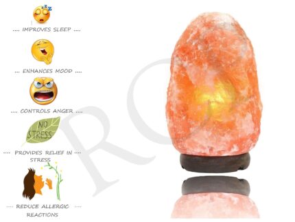 Rudra Crystal Products Real Himalayan Natural Rock Salt Lamp 1-2 Kg Air Purifier Ionizer Pink Crystal Light Candle Salt Lamp Glow Stone Lamps