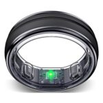 SEEKZERO Smart Ring for Women Men - Fitness Ring with Sleep & Step Tracker | Waterproof Health Ring with Heart Rate Monitor, Compatible with iOS & Android, No App Subscription (Black, 9)