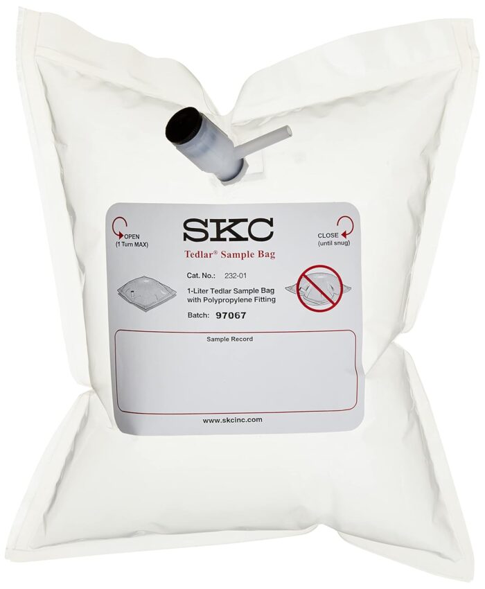 SKC 232-01 Tedlar Air Sampling Bag with Single PP Fitting, 1L