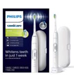 SONICARE Adult Philips Protectiveclean 6100 Whitening Rechargeable Electric Toothbrush With Pressure Sensor And Intensity Settings, White Hx6877/21, 1 Piece