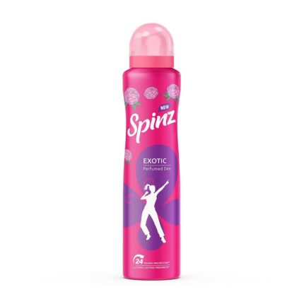 SPINZ Exotic Perfumed Deo For Women With Bulgarian Rose Fragrance For Long Lasting Freshness & 24 Hours Protection From Odour Causing Bacteria, 200ml