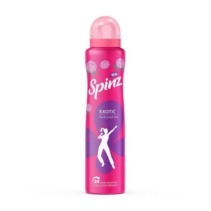 SPINZ Exotic Perfumed Deo For Women With Bulgarian Rose Fragrance For Long Lasting Freshness & 24 Hours Protection From Odour Causing Bacteria, 200ml