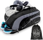 STRAPVILLA Gym Bag for Men with Shoe Compartment | Gym Bag for Women Workout | Duffle Bags for Gym | Sports Bag for Boys | Football Gym Duffle Bag | Travel Duffel Bag for Men | Black 31L