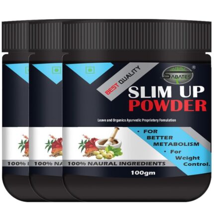 Sabates Slim Up Weight Loss Powder For Ayurvedic Herbal Blend for Weight Loss| Powder For Over Fat Reduce Thigh, Belly Body Fat| Weight Loss Powder For Men & Women