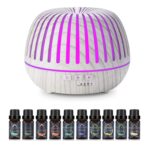 Seamei Essential Oil Diffuser, 500 ml, 10 x 10 ml Essential Oils