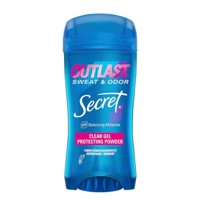 Secret Outlast Clear Gel Antiperspirant and Deodorant, Protecting Powder Scent, 2.7 Ounce (Pack of 6)