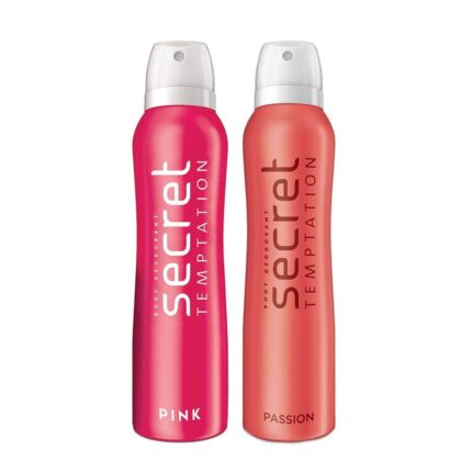Secret Temptation Passion and Pink Deodorant Combo for Women, Pack of 2 (150ml each)