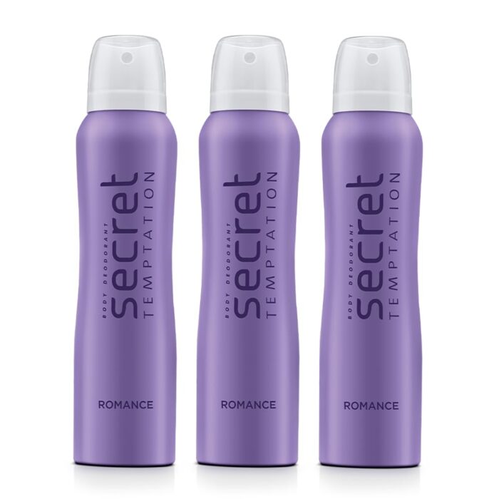 Secret Temptation Romance Deodorant for Women 150 ml (Pack of 3)