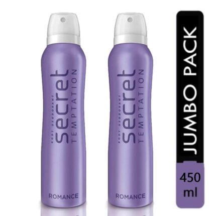 Secret Temptation Romance Deodorant for Women 225 ml (Pack of 2)