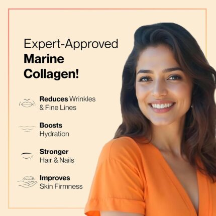 Setu Skin: Youthful Marine Collagen Powder|Hydrolyzed Type 1 & 3 Collagen Supplement for Women & Men|Supports Healthy Skin,Hair & Nails|Peach Mango Flavor|210 grams x 1