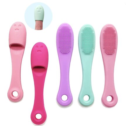 Silicone Face Scrubber Manual Facial Cleansing Brushes, Face Scrubber Cleanser Brush for Gently and Effectively Cleaning, Removing Blackheads and Massaging (Pack of 2)