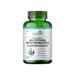 Simply Herbal Multivitamin With Probiotics & Ashwagandha Tablets Improves Immunity & Digestion, Supplement for Men And Women, Boost Energy, Supports Bone & Skin Health, Stress Relief - 60 Veg Tablets