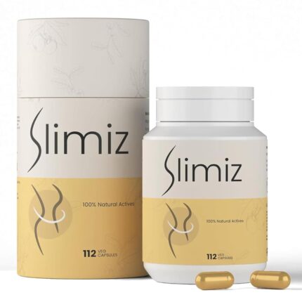 Slimiz Weight Management Capsules | Ayurvedic Medicine for Weight Management | Infused with Guggulu & Green Tea Extracts | For Men & Women (1 Pack - 112 Capsules), 140 grams
