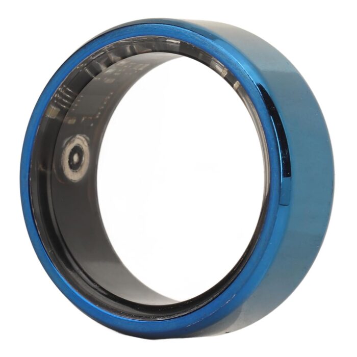 Smart Ring Health, Health Ring to Monitor Fitness Pedometer Sleep Data, Remotely Take Photo, IP68 Smart Health Ring for Men Women, Blue (9)