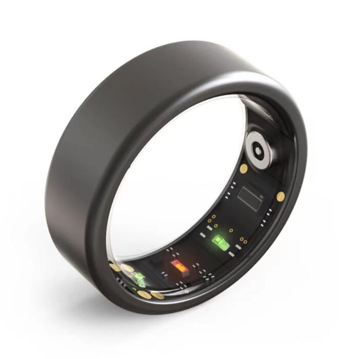 Smart Ring, IP68 Smart Ring for Women Men w/Sleep Heart Rate Blood Pressure Oxygen Monitor Bluetooth Health Ring Waterproof Fitness Tracker Pedometer Calories Step Counter, 5-6 Days Battery Life