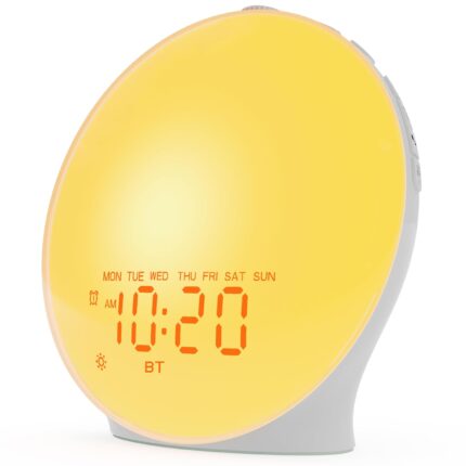 Sound Machine White Noise Machine with 22 Soothing Sounds, 17 Night Lights, Bluetooth Speaker, Sleep Timer, Wake Up Light Sunrise Alarm Clock for Bedrooms, Ideal Gift for Baby, Kids, Seniors