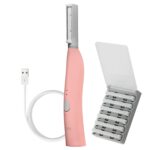 Spa Sciences SIMA Sonic Dermaplaning Tool-Professional & Painless 2-N-1 Facial Exfoliation & Peach Fuzz-Hair Removal System w/ 7 Weeks Treatment Included|Anti-Aging|3 Speeds|Rechargeable