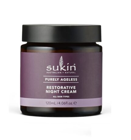 Sukin Purely Ageless Restorative Night Cream |Skin Repair | Restorative Skincare | Hydrating & Nourishing Anti-Aging Night Cream | Firming & Rejuvenating Moisturizing Overnight Cream | 120Ml