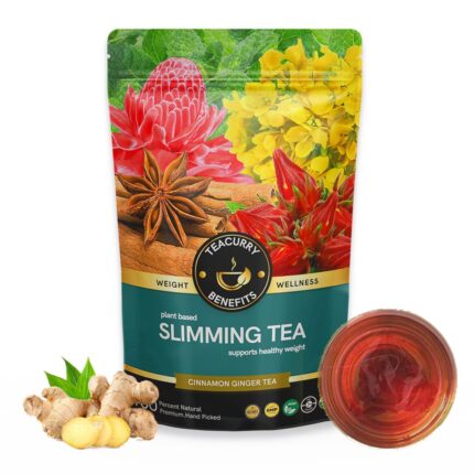 TEACURRY 28 Day Slimming Tea for Weight Management (50 Gms Loose) - Slimming Tea Helps Manage Weight, Reduce Tummy, support Ageing, Promotes Oervall Wellness - All Natural