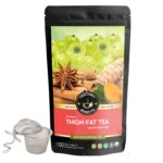 TEACURRY Thigh Fat Burn Tea (1 Month Pack | 100 Grams + Infuser) - Reduce Thigh Fat for Men and Women