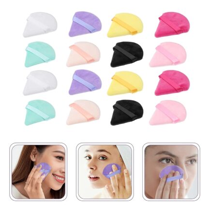 THR3E STROKES Blender Sponge Makeup Cosmetic Puff Makeup Sponge Foundation Powder Sponge Beauty Tools Women Makeup Accessories (Multicolour) (TRAINGLE) (PACK OF 1)