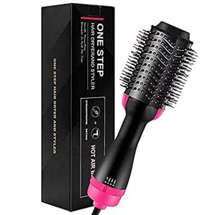 TRENDBIT One Step Hair Dryer and Volumizer, Hot Air Brush, 3 in1 Styling Brush Styler, Negative Ion Hair Straightener Curler Brush for All Hairstyle | Black