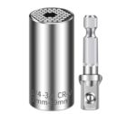 TRENDING Super Socket for Unscrew Any Bolt Multi-Function Universal Wrench Socket Tools Multi-Size in One Self Adjustable Screw Improvement & Joint for Electric Drill, Flat, Fixed Square and Hex