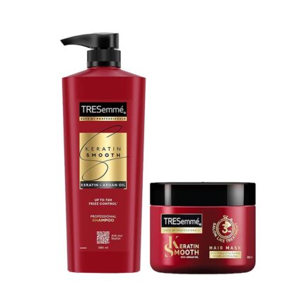 TRESemme Keratin Smooth Deep Conditioning Kit for Long Lasting Frizz control - Keratin Smooth 580ml Shampoo and Keratin Smooth 300ml Mask