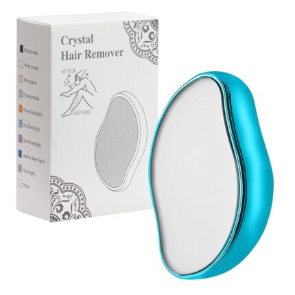 TRU Crystal Hair Remover for Women and Men, Painless Hair Eraser with Epilator Nano Glass Technology Suppresses Hair Growth Speed Reusable Hair Removal Stone for Smooth Skin Exfoliation (Random Color)