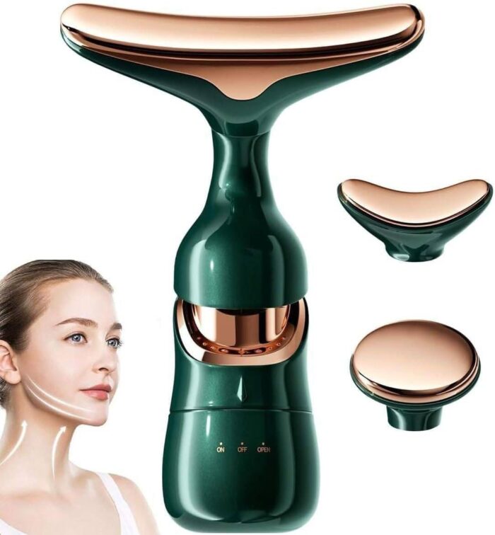 TWELVE13 Facial Massager for Face and Neck, 3-in-1 Face Massager for Women, Anti Wrinkle & Aging Facial and Neck Massage Kit with 3 Massage Modes for Skin Care,Improve,Firm,Tightening and Smooth (Multicolor)