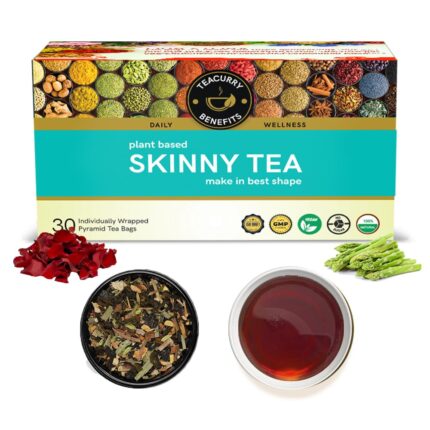 Teacurry Skinny Tea (30 Tea Bags, 1 Month Pack) - Helps With Weight Management, Metabolism - Get Skinny Fit Slimmer Body Naturally