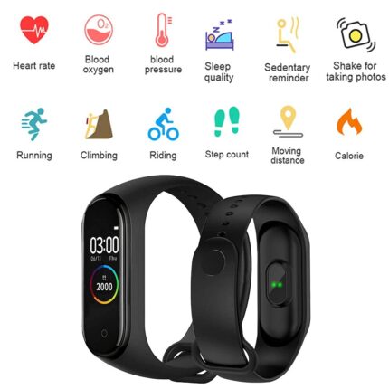TechKing (2 Year Warranty M4 Band Bluetooth Health Wrist Smart Band Monitor|SmartHealth for Men & Women Activity Fitness Tracker