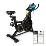 The Cube Club Bluetooth Enabled Exercise Spin Bike with Over 100 Magnetic Resistance Levels Aeroride S1 Cycle for Fitness At Home Gym and Cardio Cycling Machine(Weight Capacity_120Kg)