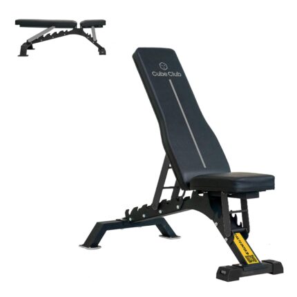 The Cube Club Premium Foldable Gym Bench Multipurpose Incline and Decline Exercise Strength Training Fitness Bench | 8 In 1 Adjustable Full Body Workout Weight Bench Press (Load Capacity- 400kg)