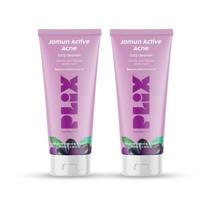 The Plant Fix Plix PLIX - THE PLANT FIX 0.5% w/w Salicylic Acid Jamun Face Wash Cleanser Gel (100 ml, Pack of 2) For Active Acne & Oil Control, For Breakouts | Oily & Acne Prone Skin | Women & Men
