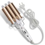 Triple Barrel Professional Ceramic Anti-Static Travel Hair Curler Curl Curling Make Curling Iron Rod Anti-scald Curling Wand Roller Waver Maker Instant Heat Up Styling Tool 45W (1 Year Warranty)0011