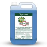 Trycone Hand Sanitizer Liquid Refill Pack 5 Ltrs, Kills 99.9% Germs, WHO Recommended Formula, FDA Approved, 70% Alcohol, Multipurpose Disinfectant for Hands & Surfaces, Made in India